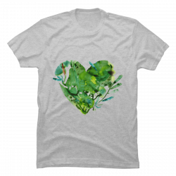 green heart shirt